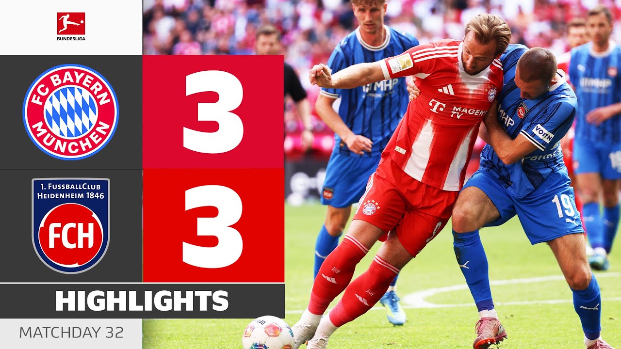 Match Highlights: Bayern Munich 3-3 Heidenheim VĐQG Đức