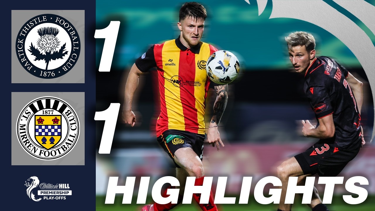 Scottish Premiership Partick Thistle 1-1 Saint Mirren Highlights,Hot Video - Goaloo