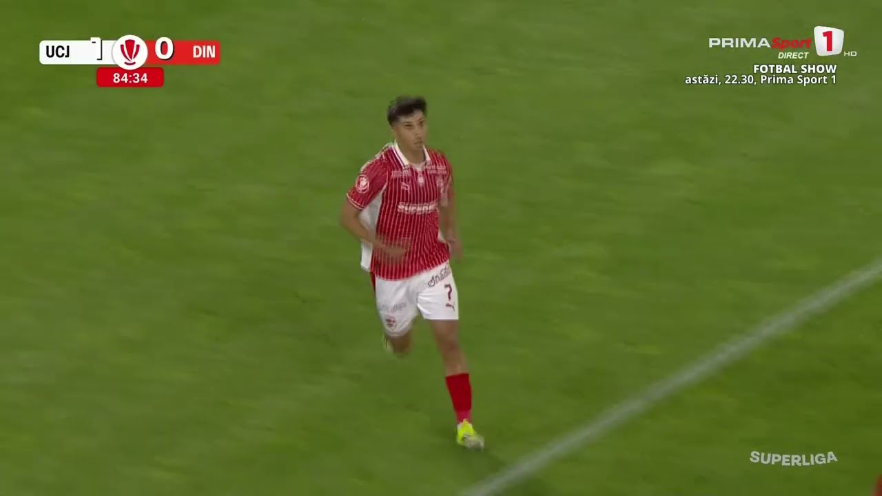 Romania Liga I Universitaea Cluj 1-1 Dinamo Bucuresti Highlights,Hot Video - Goaloo