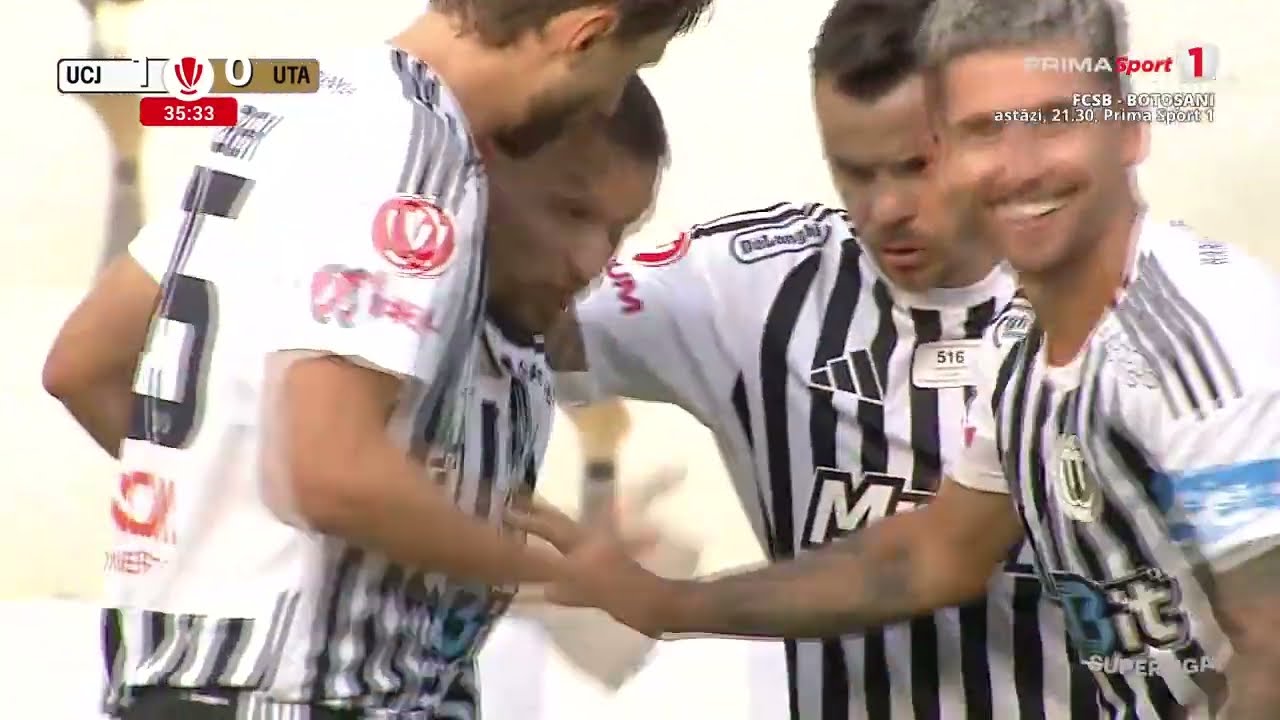 Romania Liga I Universitaea Cluj 2-1 UTA Arad Highlights,Hot Video - Goaloo