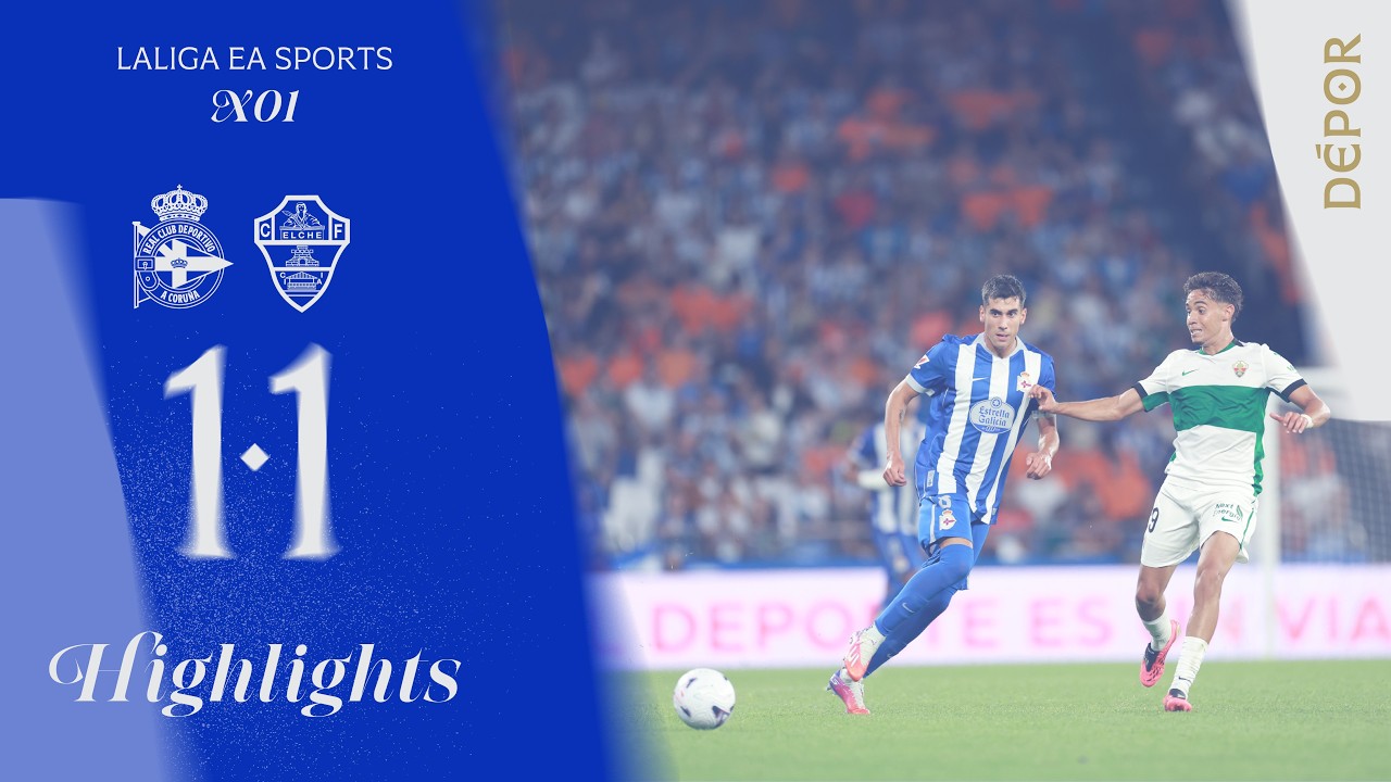Spanish La Liga Deportivo La Coruna 1-1 Elche Highlights,Hot Video - Goaloo