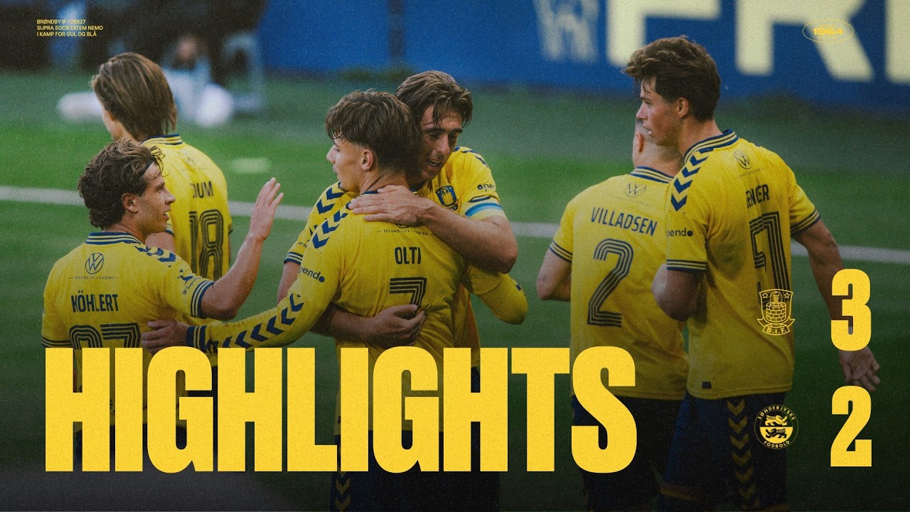 Denmark Superliga Brondby IF 3-2 Sonderjyske Highlights,Hot Video - Goaloo