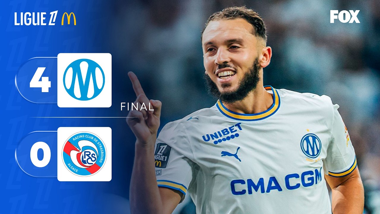 France Ligue 1 Marseille 4-0 Strasbourg Highlights,Hot Video - Goaloo
