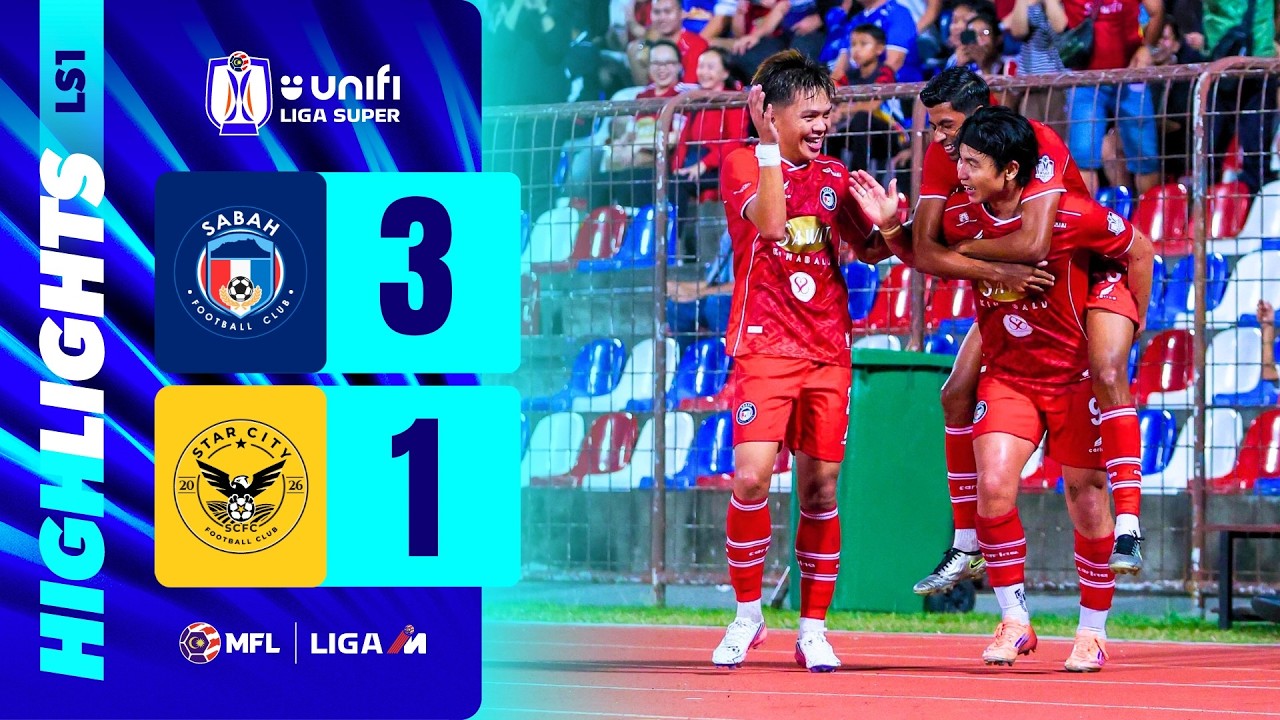 Liga Super Malaysia Sabah 3-1 Star City Highlights,Hot Video - Goaloo