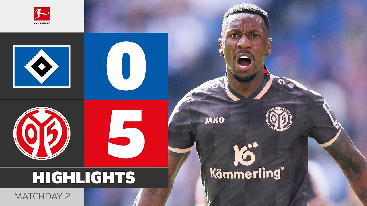 German Bundesliga Hamburger SV 0-5 FSV Mainz 05 Highlights,Hot Video - Goaloo