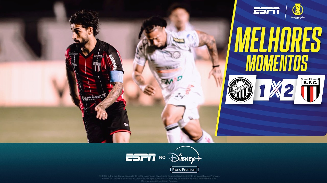 Brazil Serie B Operario Ferroviario PR 1-2 Botafogo SP Highlights,Hot Video - Goaloo