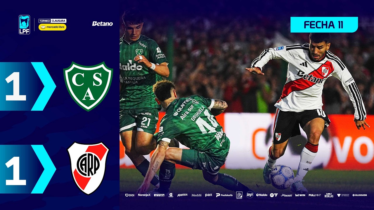 Highlights:Argentine Division 1 Sarmiento Junin 1-1 River Plate - Nowgoal