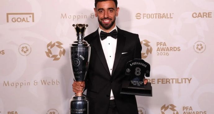 Bruno Fernandes Named PFA Player of the Year After Record-Breaking Season