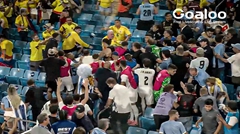 Soccer match between Colombia and Uruguay ends in braw