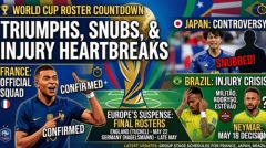 World Cup Roster Countdown: Triumphs, Snubs, and Injury Heartbreaks