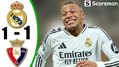레알 마드리드, 오사수나와 1-1 무승부....