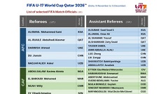 FIFA, 카타르 U-17 월드컵 심판진 발표
