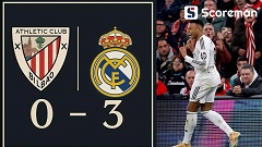 음바페 2골 1도움 레알 마드리드, 원정서 빌바오 3-0 대파...1위 바르셀로나 1점 차 맹추격