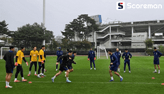 홍명보호, 빗속 첫 소집 훈련...10일 브라질+14일 파라과이 연전 대비, 손흥민 7일 공개훈련서 합류 예정