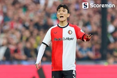 황인범 75분 맹활약! 페예노르트, 프라하에 4-2 승리...16강 희망 ↑