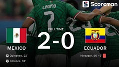 멕시코, 에콰도르전 2-0 완승→4전 전승+무실점 질주…1986년 이후 최초로 토너먼트 승리