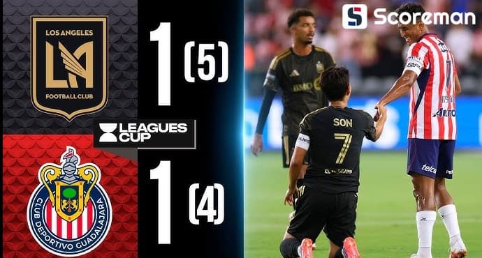 손흥민 침묵 LA FC, 리그스컵 첫 경기서 치바스와 1-1 무→승부차기 5-4 승리