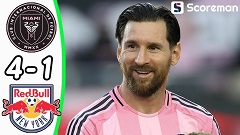 인터 마이애미, 뉴욕 레드불스에 4-1 대승...3연패 탈출