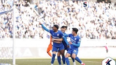 수원삼성, 전남에 2-1 역전승... 파울리뇨 극장 결승골