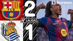 바르셀로나, 레알 소시에다드 2-1 역전승...4연승+1위 도약