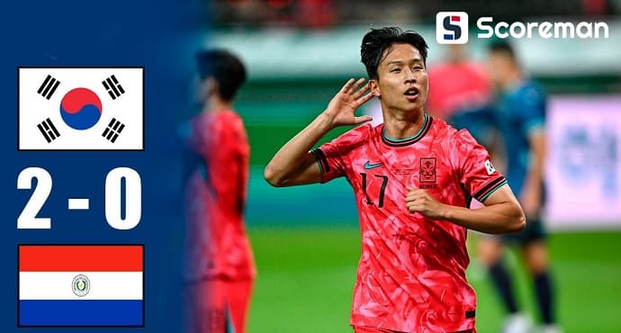 로테이션+3백 조합+무실점 홍명보호, 브라질전 0-5 참패 극복... 파라과이에 2-0 완승