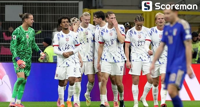 노르웨이, 이탈리아에 4-1 대승... 28년 만에 월드컵 본선행