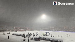 ‘폭설’로 연기된 부천FC-수원FC 승강 PO, 2차전 8일로 하루 미뤄져