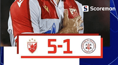 즈베즈다, UCL 예선 5-1 대승...전반 4골 폭발로 3라운드 직행