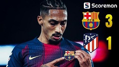 바르셀로나, AT마드리드 3-1 제압... 리그 5연승→선두 질주