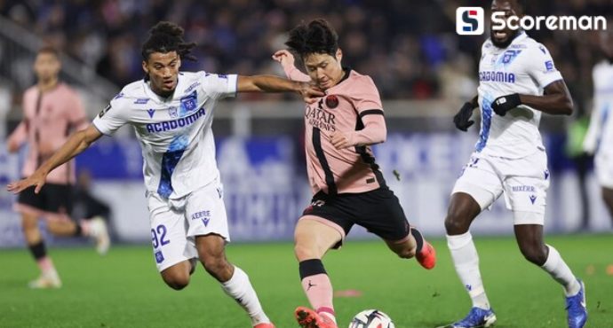 이강인, 키패스 4회에도 PSG 0-0 무승부… 최근 부진 이어져