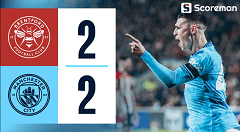 맨시티, 브렌트포드와 2-2 무승부