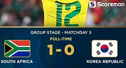 홍명보호, 남아공에 0-1 충격패하며 조 3위 추락→32강행 불투명