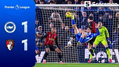 브라이튼, 본머스와 1-1 무승부…5G 무패 행진