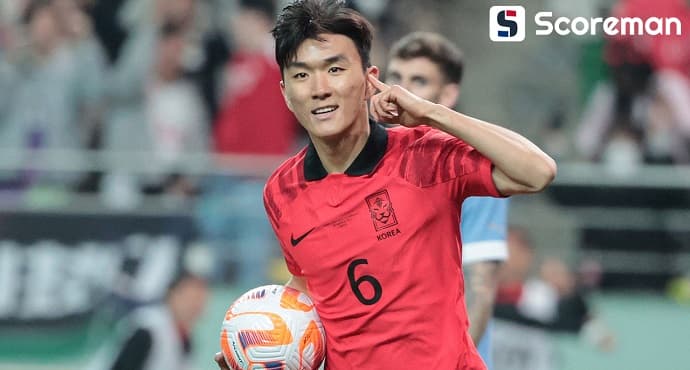 황인범, 실점 6분 만에 침착한 슈팅으로 1-1 동점 만들어
