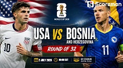 7월2일 월드컵 - 미국 VS 보스니아 헤르체고비나 해외축구 분석 프리뷰
