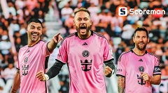 전설의 'MSN 라인' 다시 보나?..."네이마르가 팀 동료들에게 인터 마이애미 이적 발표했다"