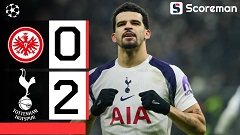 토트넘, 프랑크푸르트 2-0 꺾고 4위로 UCL 16강 직행