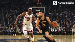 커리 앞세운 NBA 골든스테이트, 마이애미 누르고 4연승