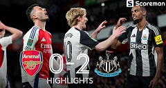 아스널, 뉴캐슬에 0-2 패배…리그컵 결승행 실패