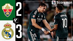 레알 마드리드, 엘체 원정 3-2 승...에스피 교체투입 4분 만에 극장골 폭발