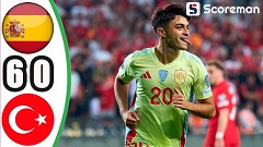 스페인, 월드컵 예선서 터키에 6-0 완파... 메리노 해트트릭