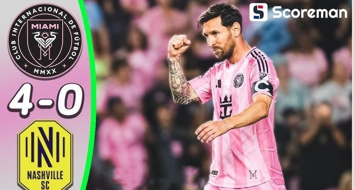인터 마이애미, 내슈빌 SC 꺾고 MLS PO 8강 진출... 메시 2골1도움