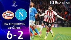 나폴리, PSV 아인트호벤에 2-6 참패... 맥토미니 멀티골