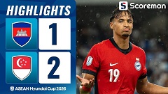 일한 판디의 막판 원더골, 싱가포르, 캄보디아 2-1 꺾고 아세안 현대컵 첫 승