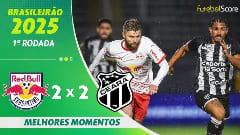 Red Bull Bragantino se recupera após estar perdendo por 2 a 0 e arranca empate contra o Ceará na estreia do Brasileirão
