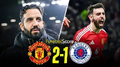O Manchester United contou com uma “defesa” tardia de Bruno Fernandes, depois de um golo oval do antigo guarda-redes inglês, para vencer o Rangers na Liga Europa