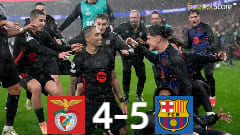 Rafinha marca dois golos e o Barcelona vence o Benfica por 5-4 na Liga dos Campeões