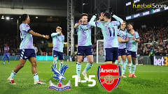 Jesus volta a marcar na Premier League após quase um ano e o Arsenal vence o Crystal Palace