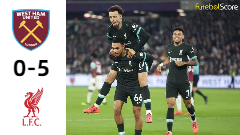 Resultado | West Ham 0:5 Liverpool