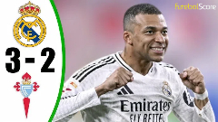 Real Madrid passa aperto, mas derrota Celta de Vigo com dois gols de Mbappé e segue na cola do Barcelona em LALIGA